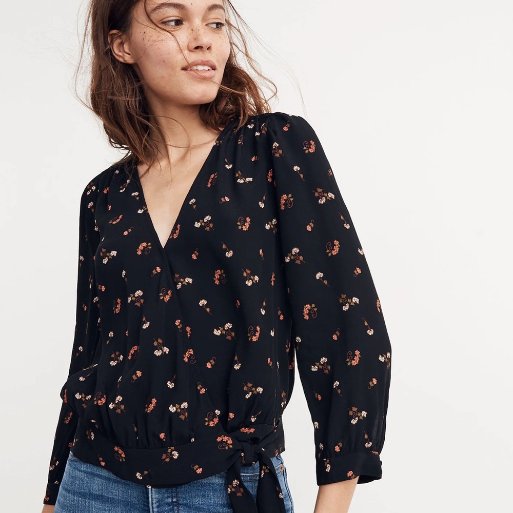 Madewell | Wrap Top in Flower Toss